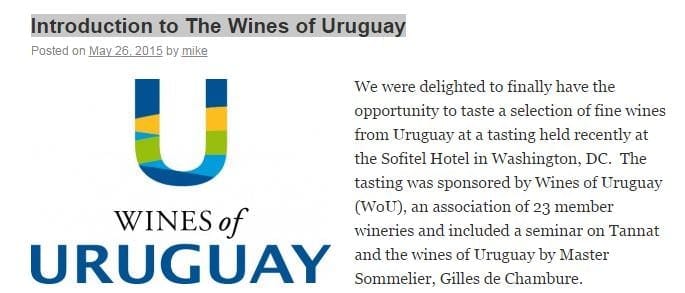 Introduction to The Wines of Uruguay